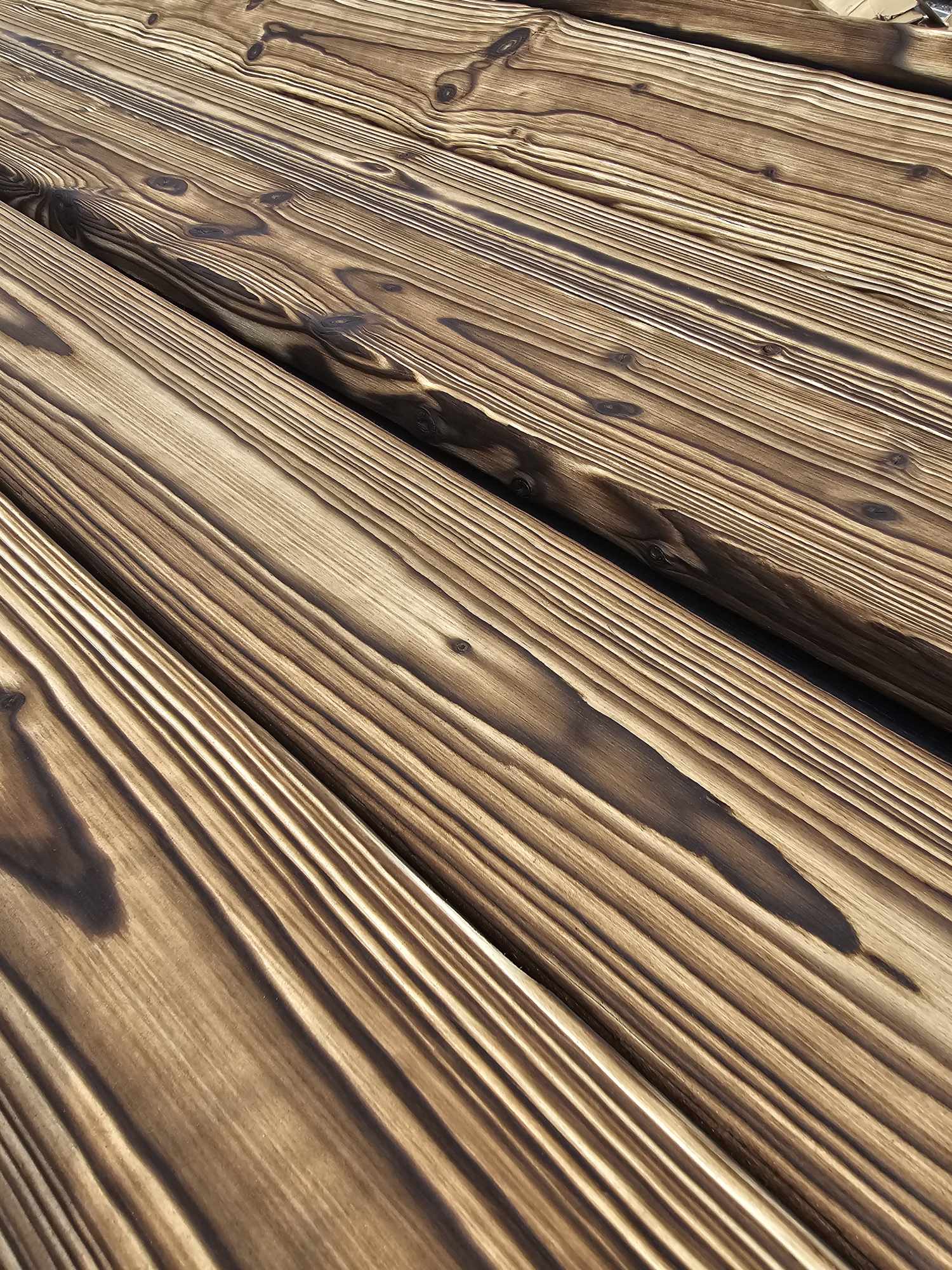 Charred wood decking board 28x120 (standard)