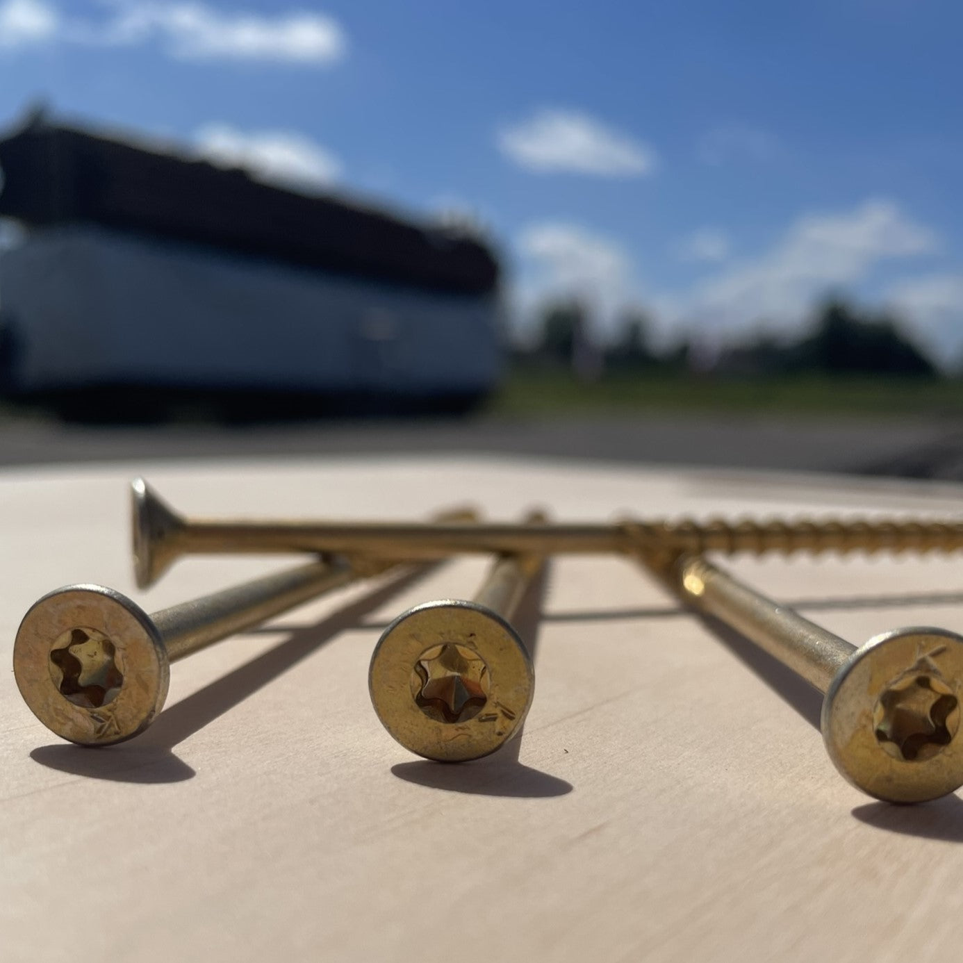 Koka skrūves ar iegremdētu galvu KMWHT Torx 100 gab.