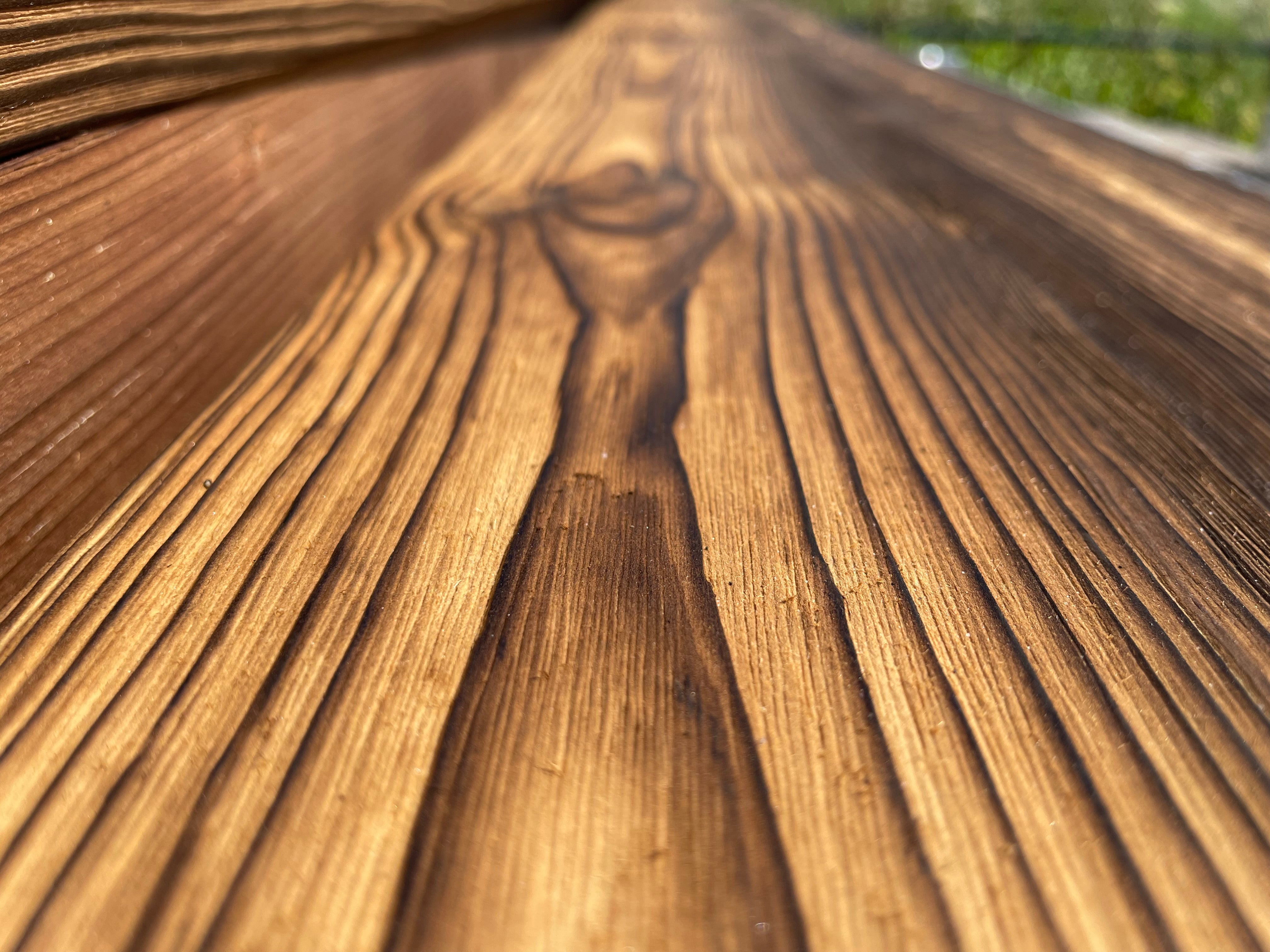 Charred wood decking board 28x120 (premium)