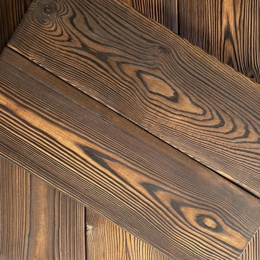 Charred wood decking board 28x120 (premium)